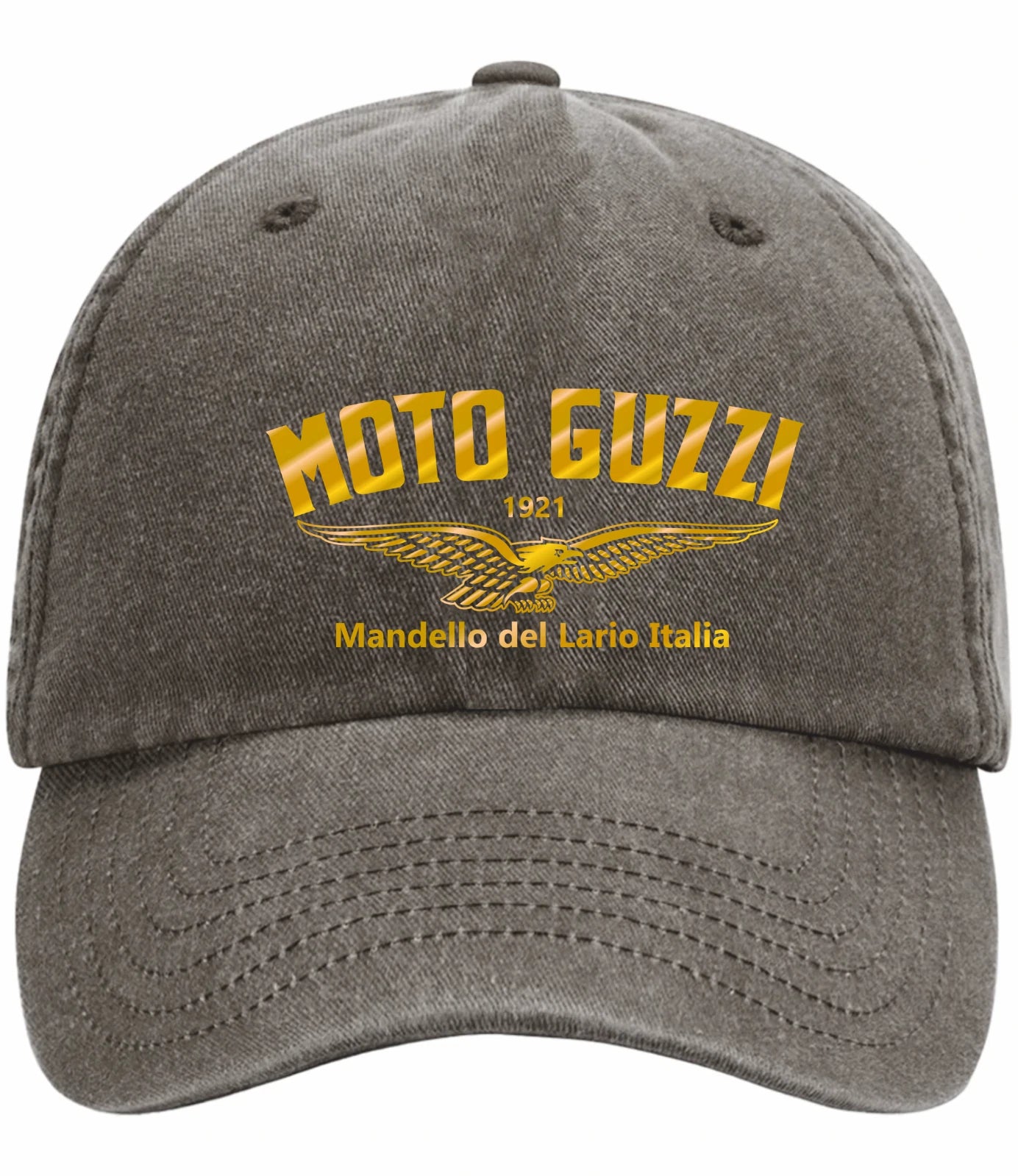 Retro Classic Moto Guzzi Motorcycle Logo Relaxed 5 Panel Vintage Baseball Cap