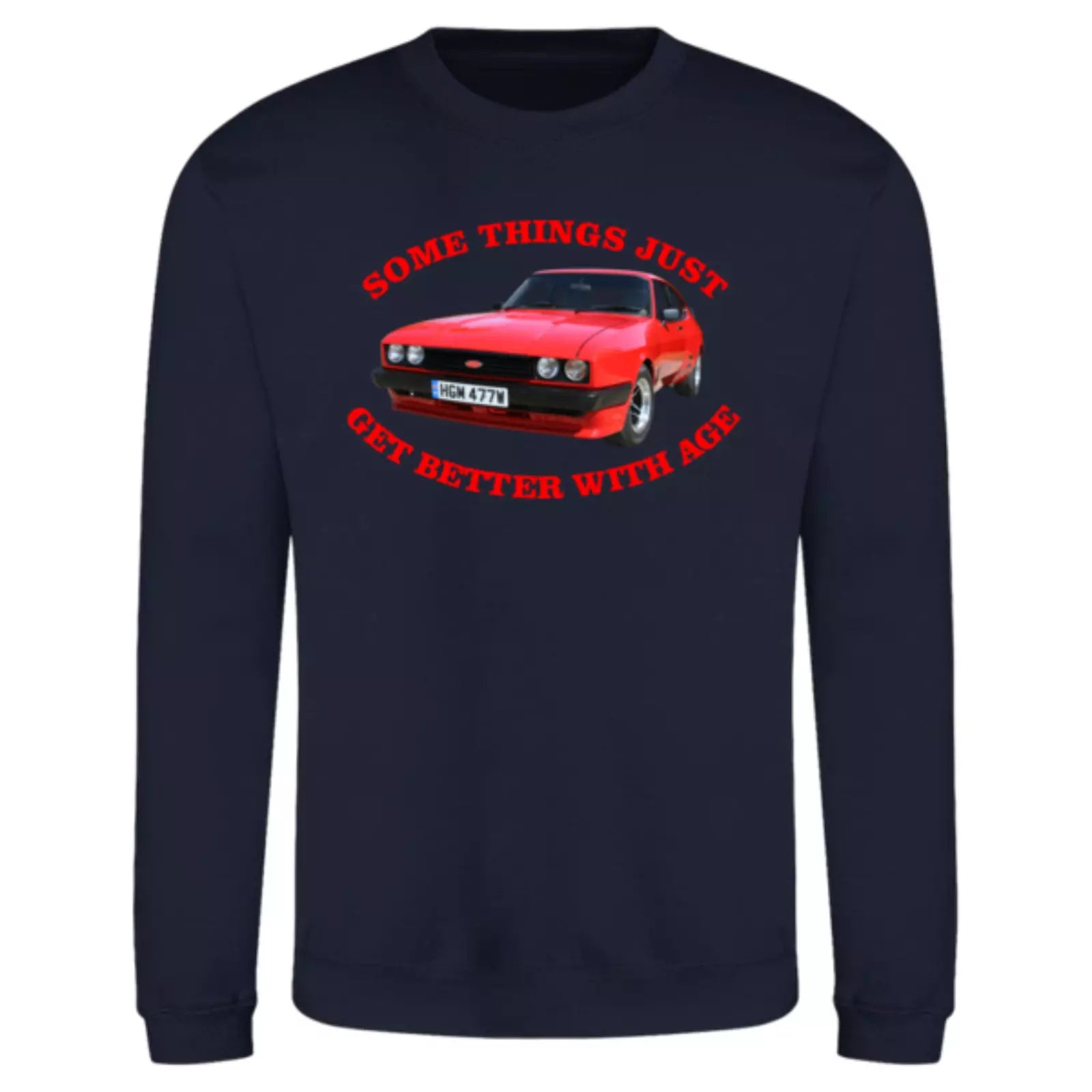 Retro Capri Image Better With Age text Birthday Gift Premium Quality Sweatshirt