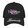 Retro Classic Triumph Bonneville Motorcycle Peak Logo Biker Baseball Cap