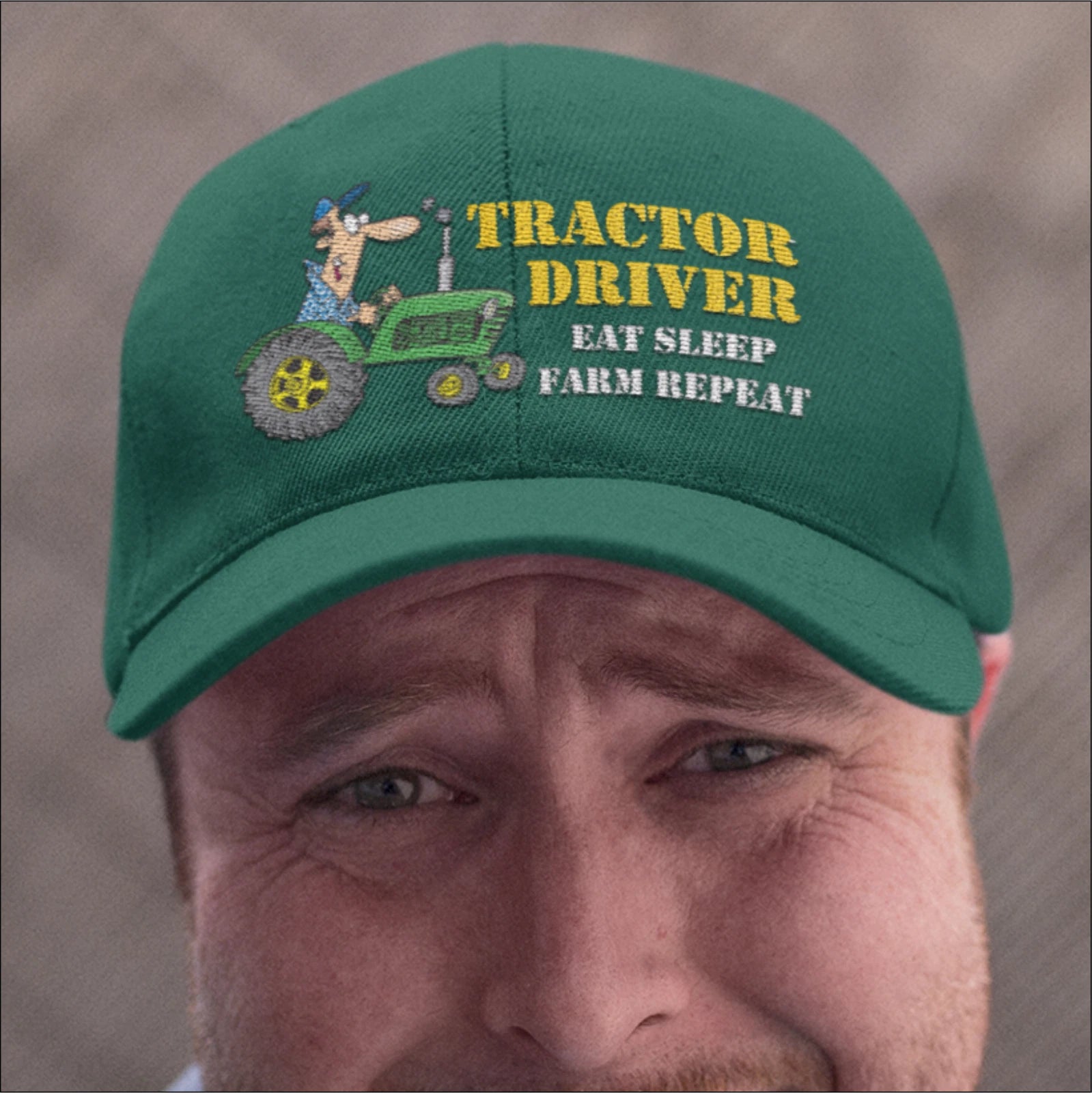 Tractor Driver Occupation Funny Eat Sleep Farm Repeat Image Quality Baseball Cap