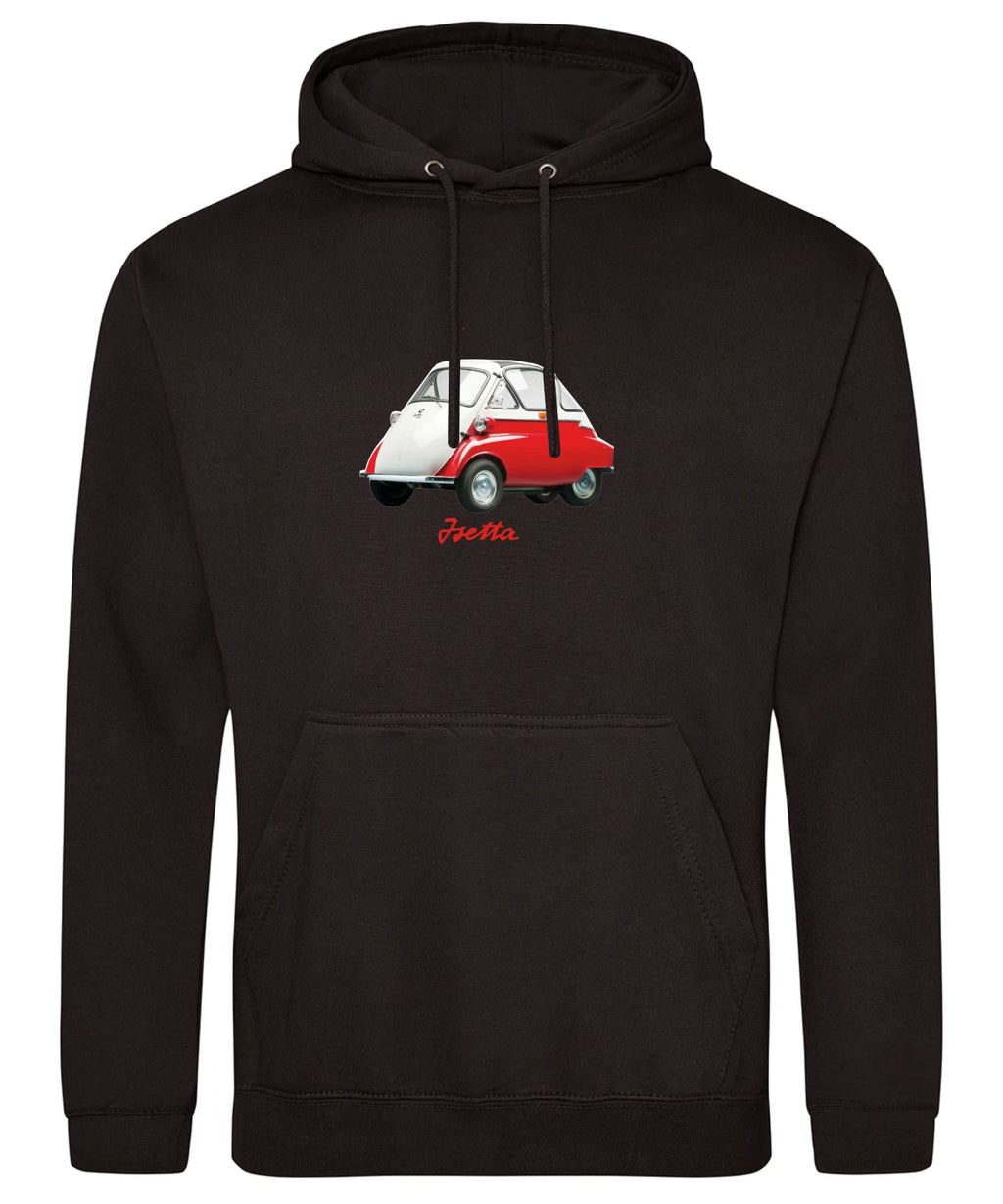 Retro Vintage Classic 1950's Isetta Bubble Car Premium Quality Hooded Sweatshirt