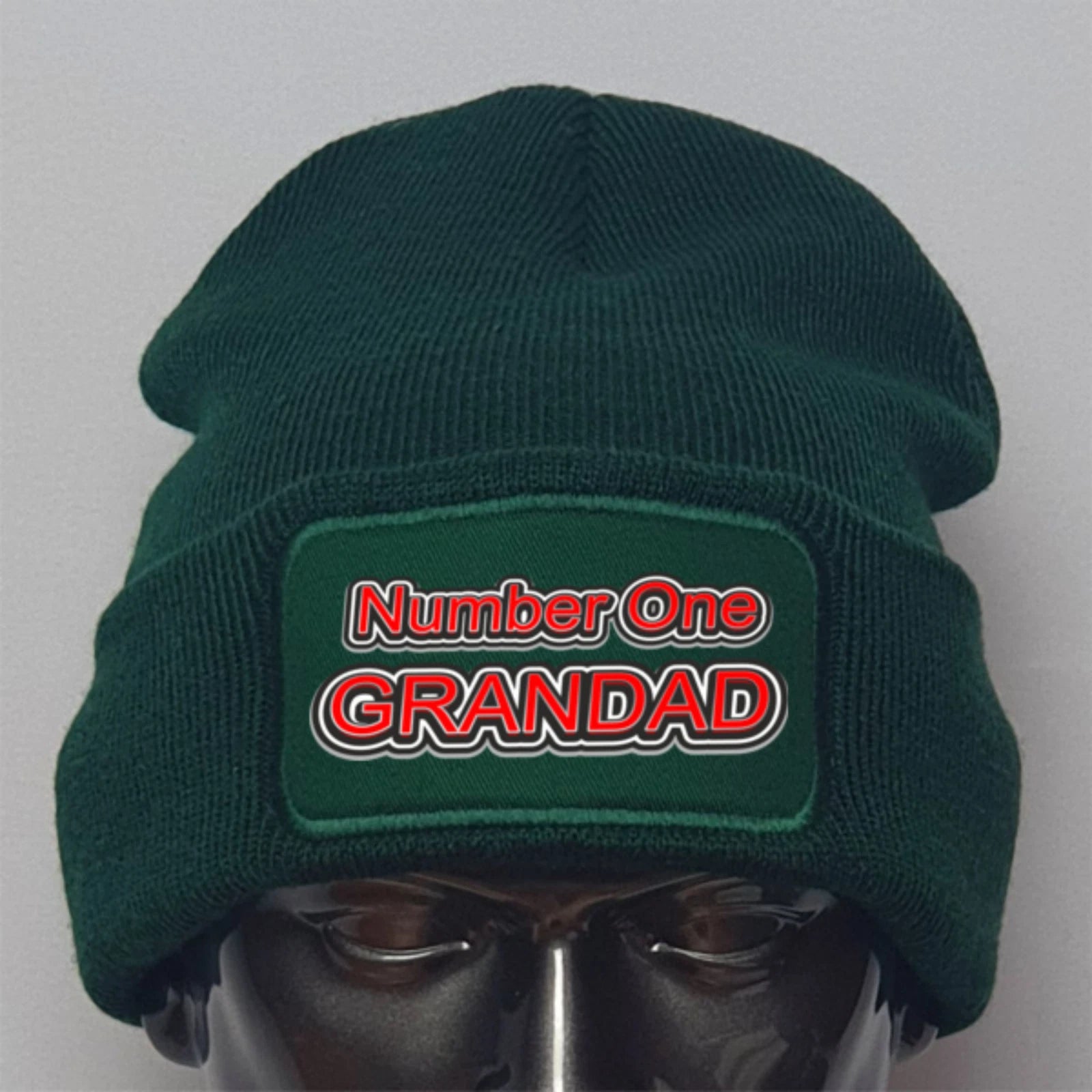 Number One Grandad text original warm beanie knitted Premium Quality Beanie Gift
