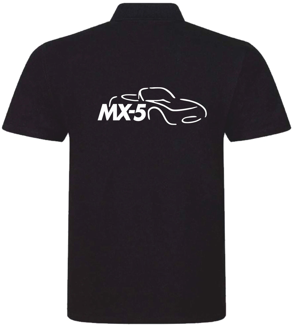Customisable MX5 Sports Car Logo Premium Quality Poloshirt Sizes XS-4XL