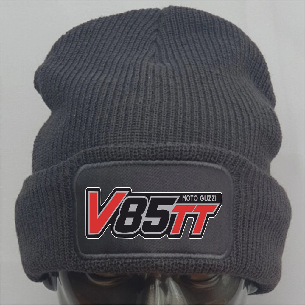 Retro Vintage Classic Moto Guzzi V85 TT Logo Motorcycle Biker Beanie Hat