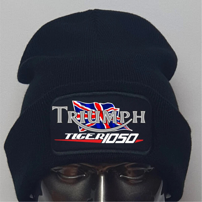 Retro Vintage Classic Triumph Tiger 1050 Motorcycle Premium Quality Beanie Hat