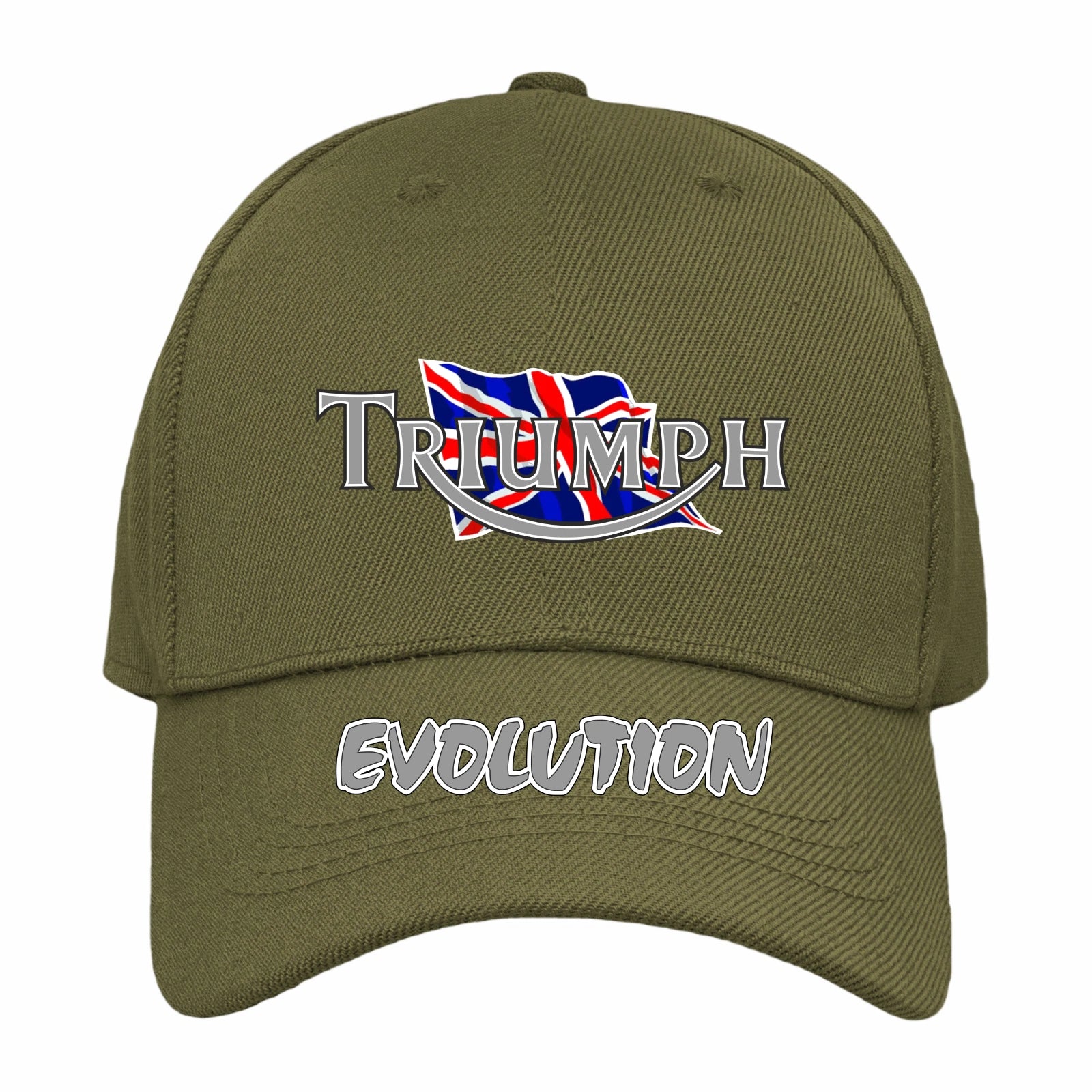 Retro Classic Vintage Triumph Evolution Motorcycle Peak Logo Biker Baseball Cap