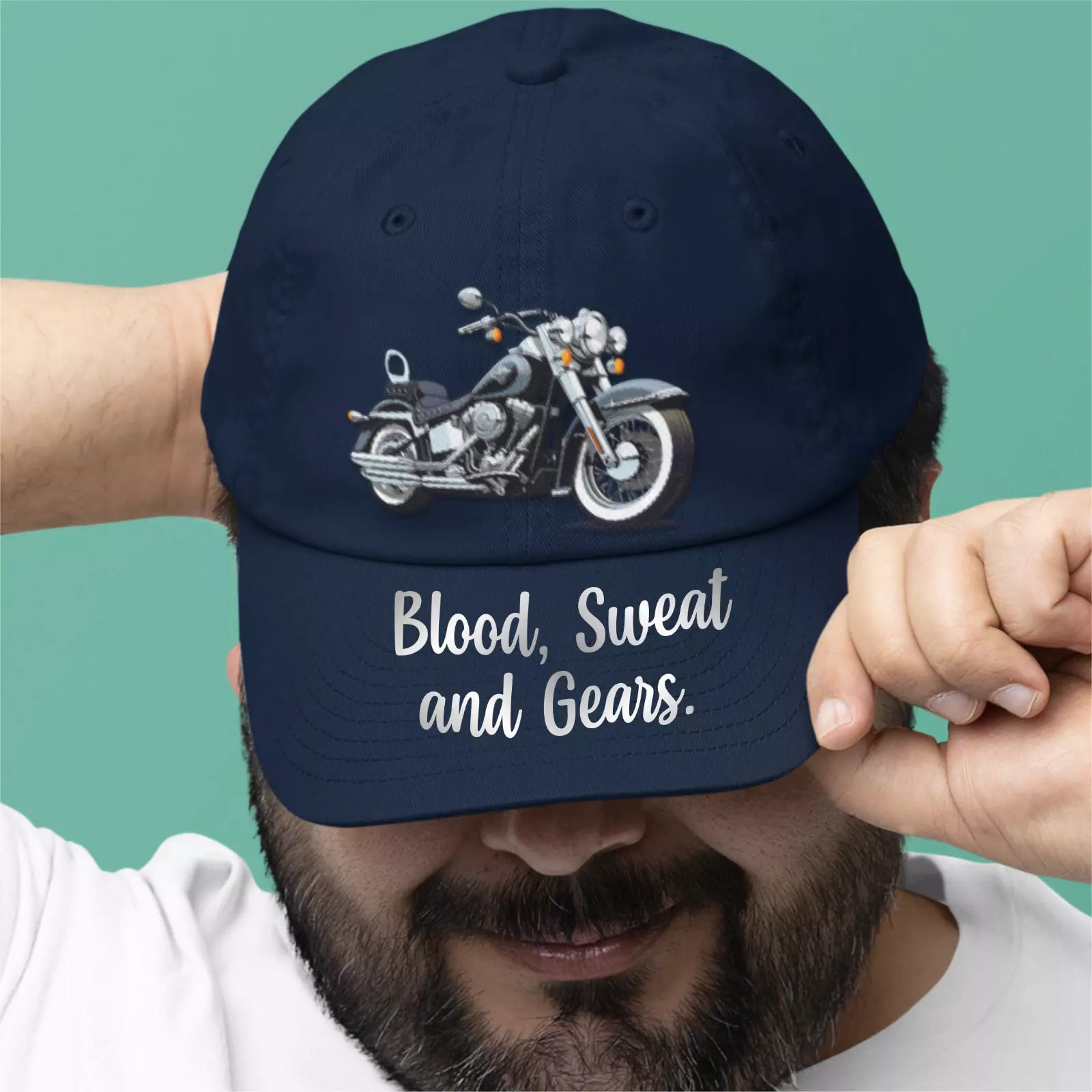 Funny Humorous Any Motorcycle Logo or Image and Text Quality Biker  Baseball Cap
