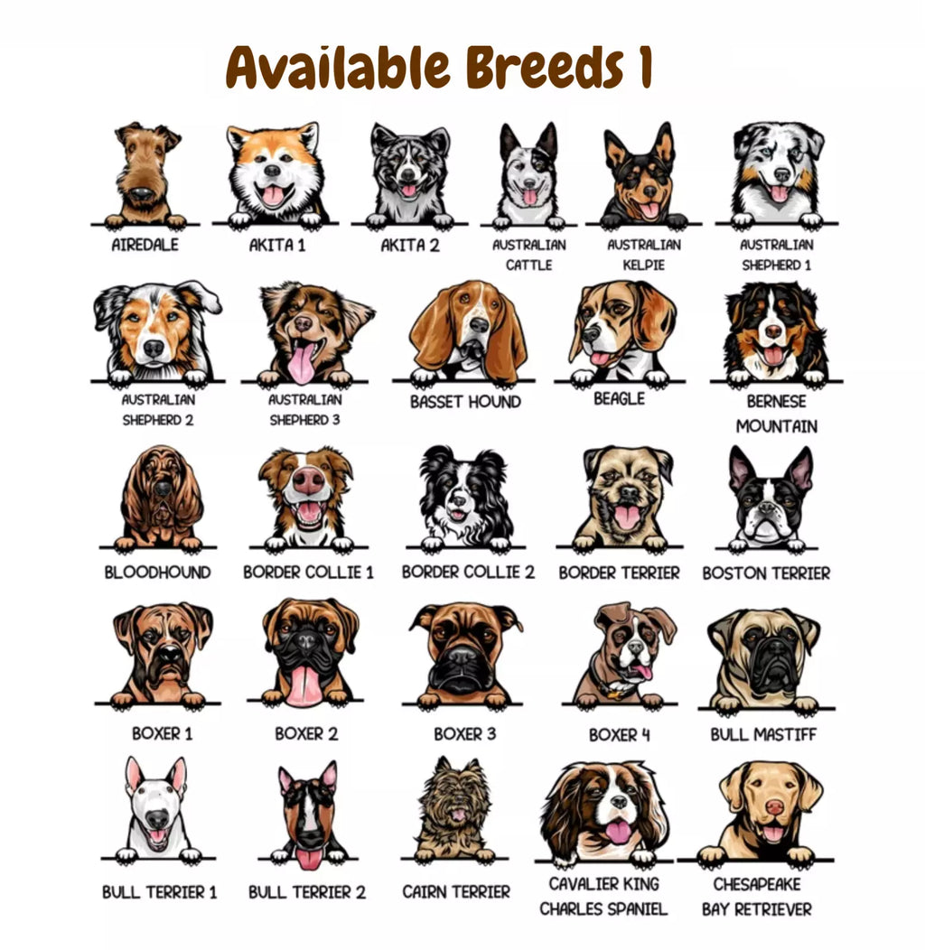 Choose from 100 Breeds  Illustration Custom Canine Dog Personalised Baseball Cap