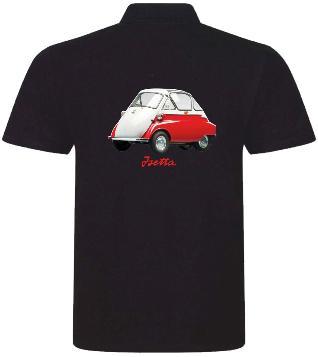 Customisable Retro Vintage Classic Isetta Bubble Car Premium Quality Poloshirt