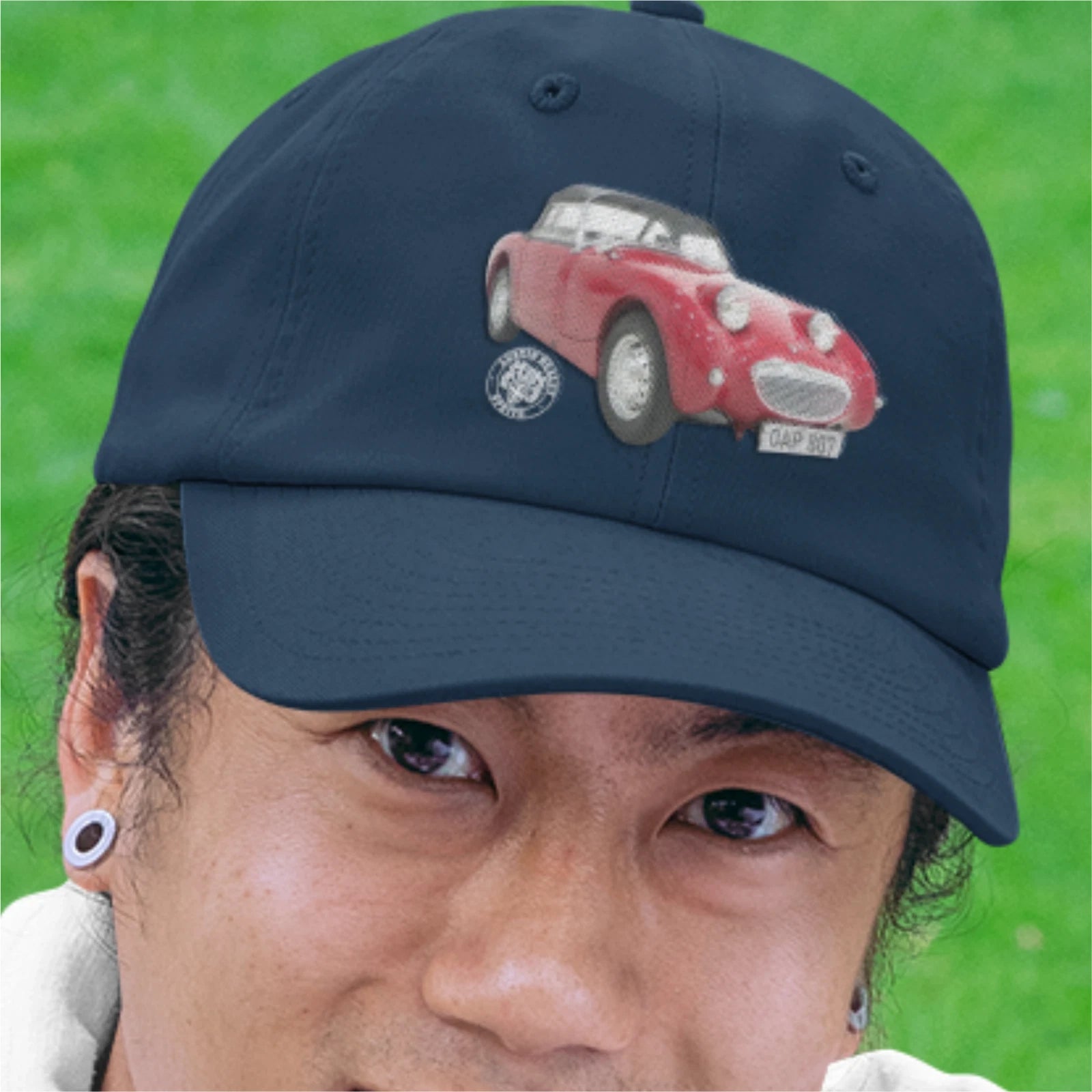 Vintage Motoring Austin Healey Sprite Logo and Image Quality Baseball Cap