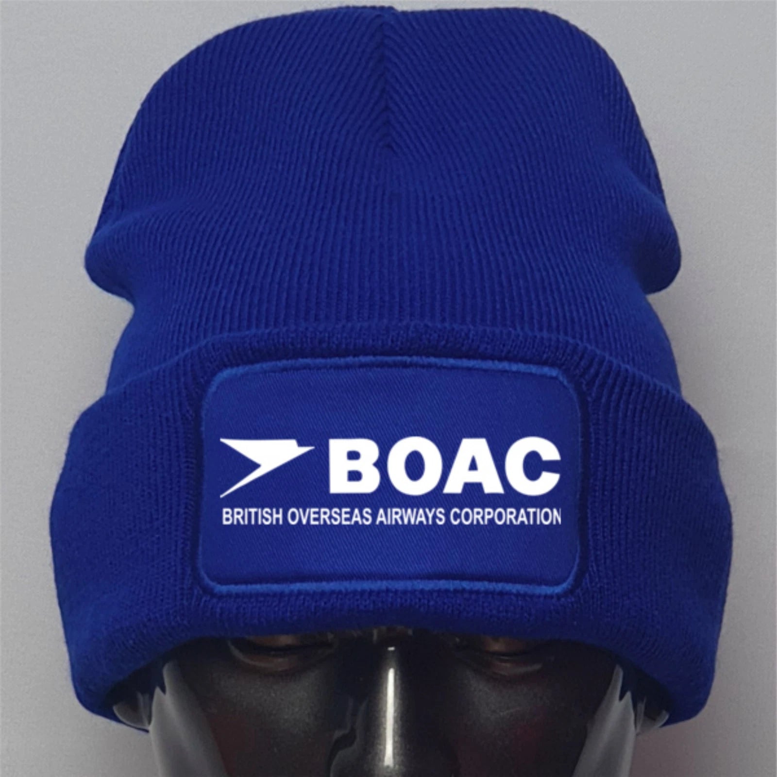 Retro Vintage BOAC Aviation knitted Premium Quality Beanie Hat