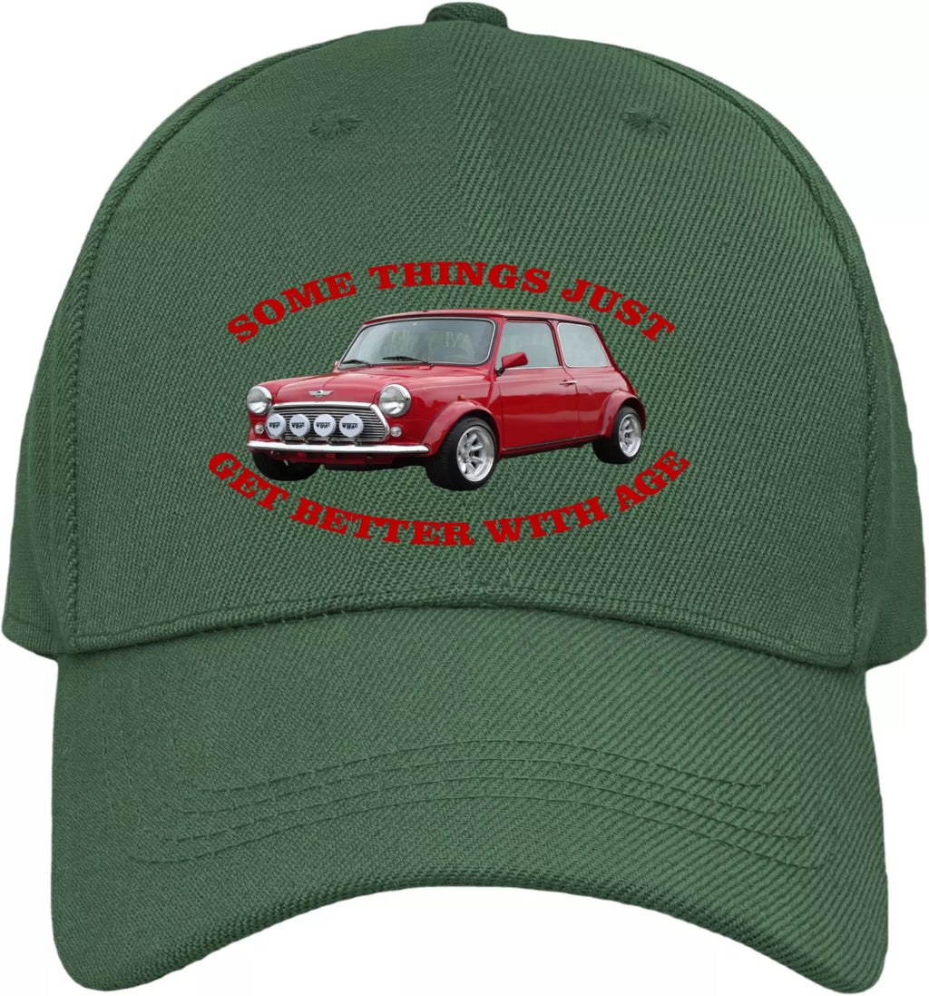 Retro Vintage Classic Mini Better With Age Birthday Logo Quality Baseball Cap