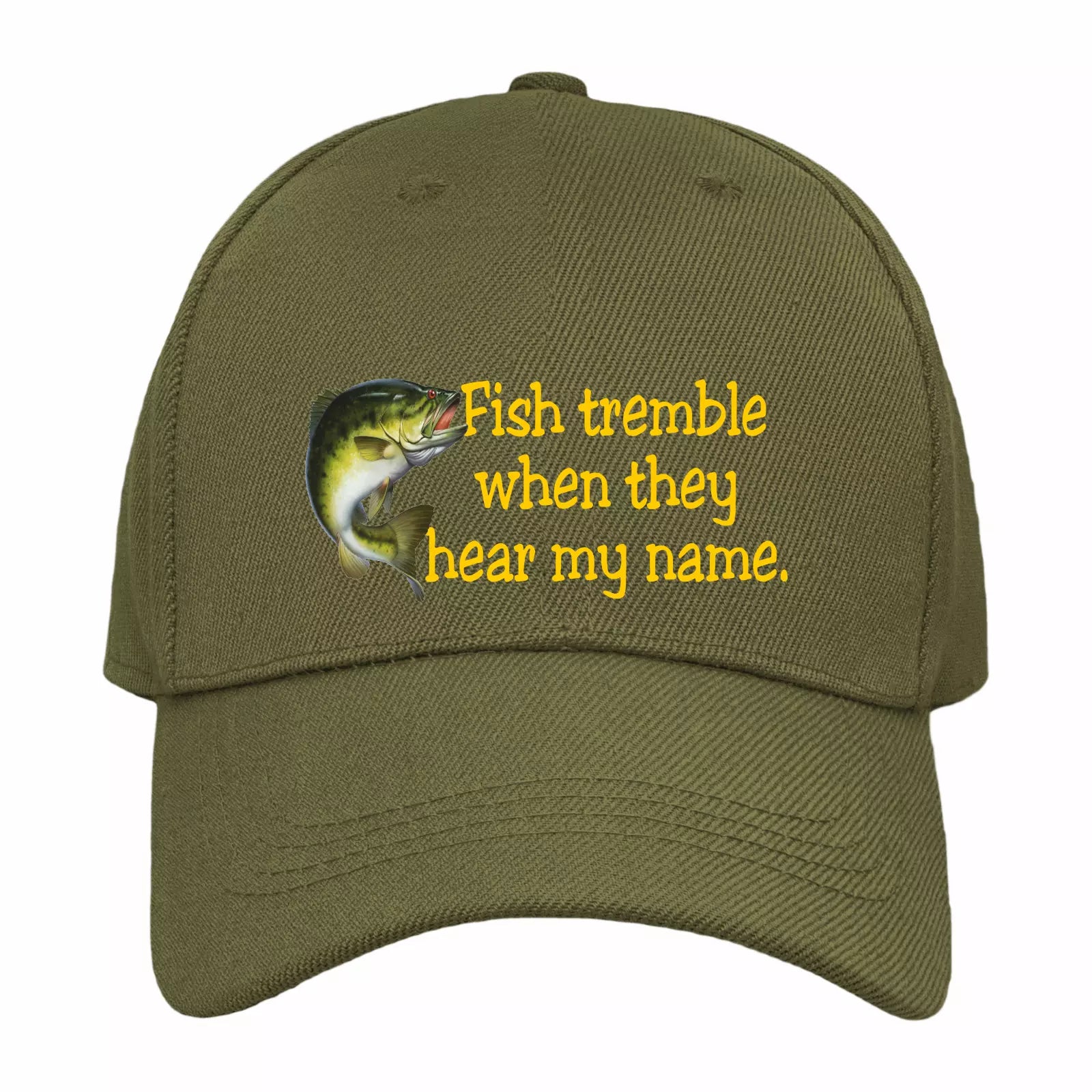 Humorous Funny Fishing Angling Unisex Fish Tremble  Premium Quality Baseball Cap