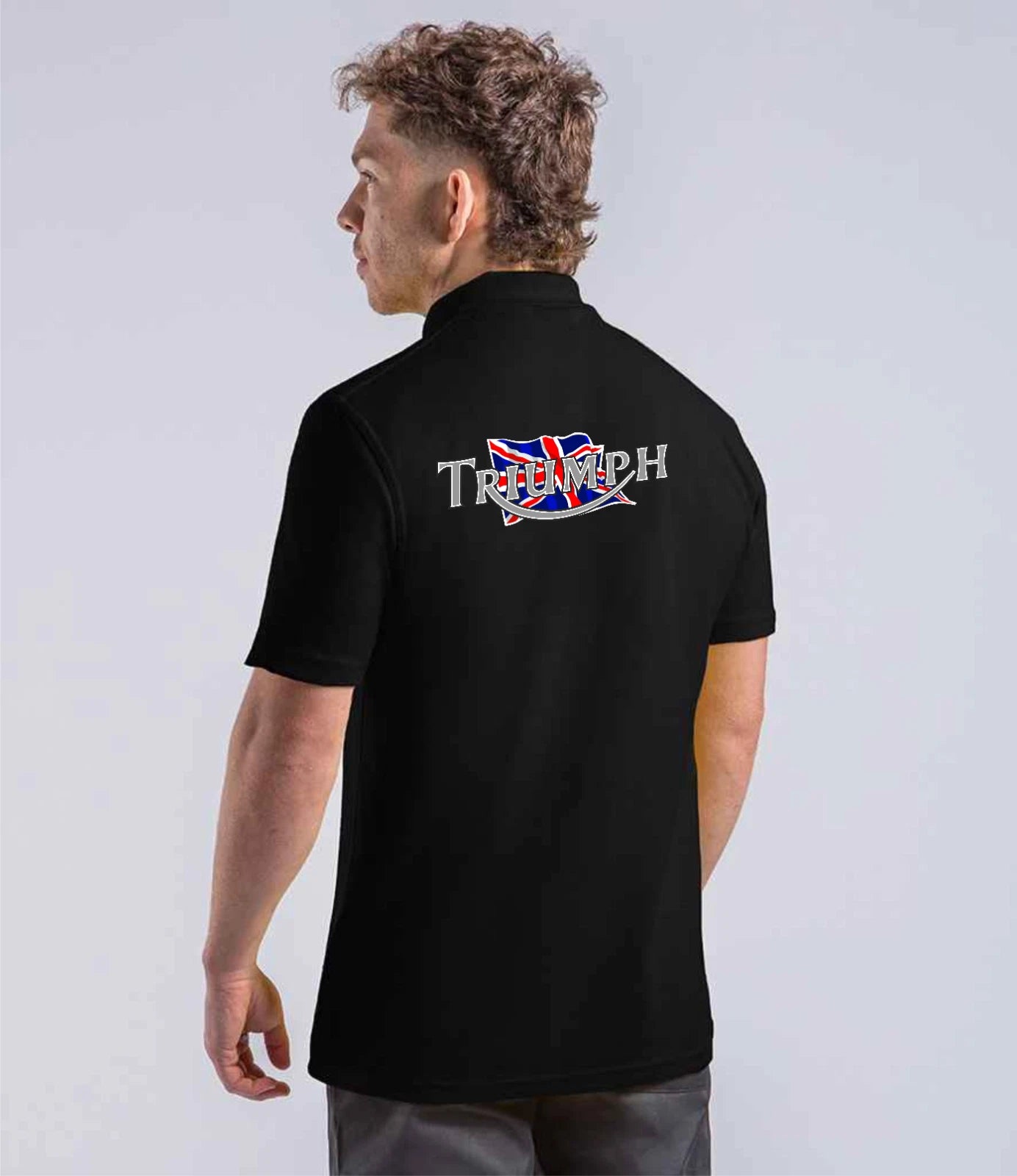 Customisable Retro Vintage Classic Triumph Premium Quality Poloshirt  XS-4XL