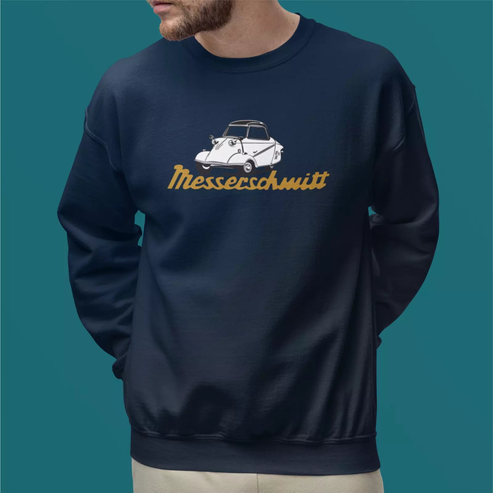 Retro Vintage 1950's Messerschmitt Bubble Car Premium Quality Sweatshirt