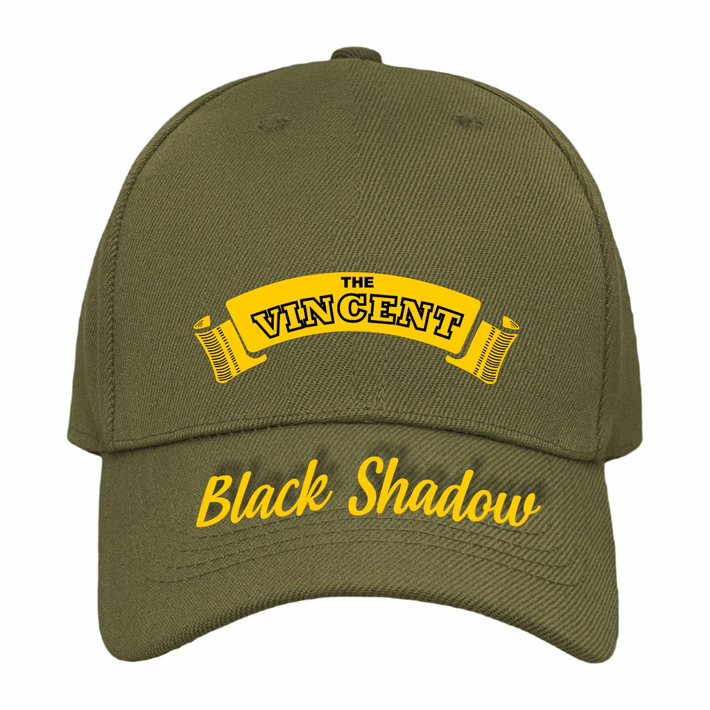 Retro Classic The Vincent Black Shadow Motorcycle Peak Logo Biker Baseball Cap