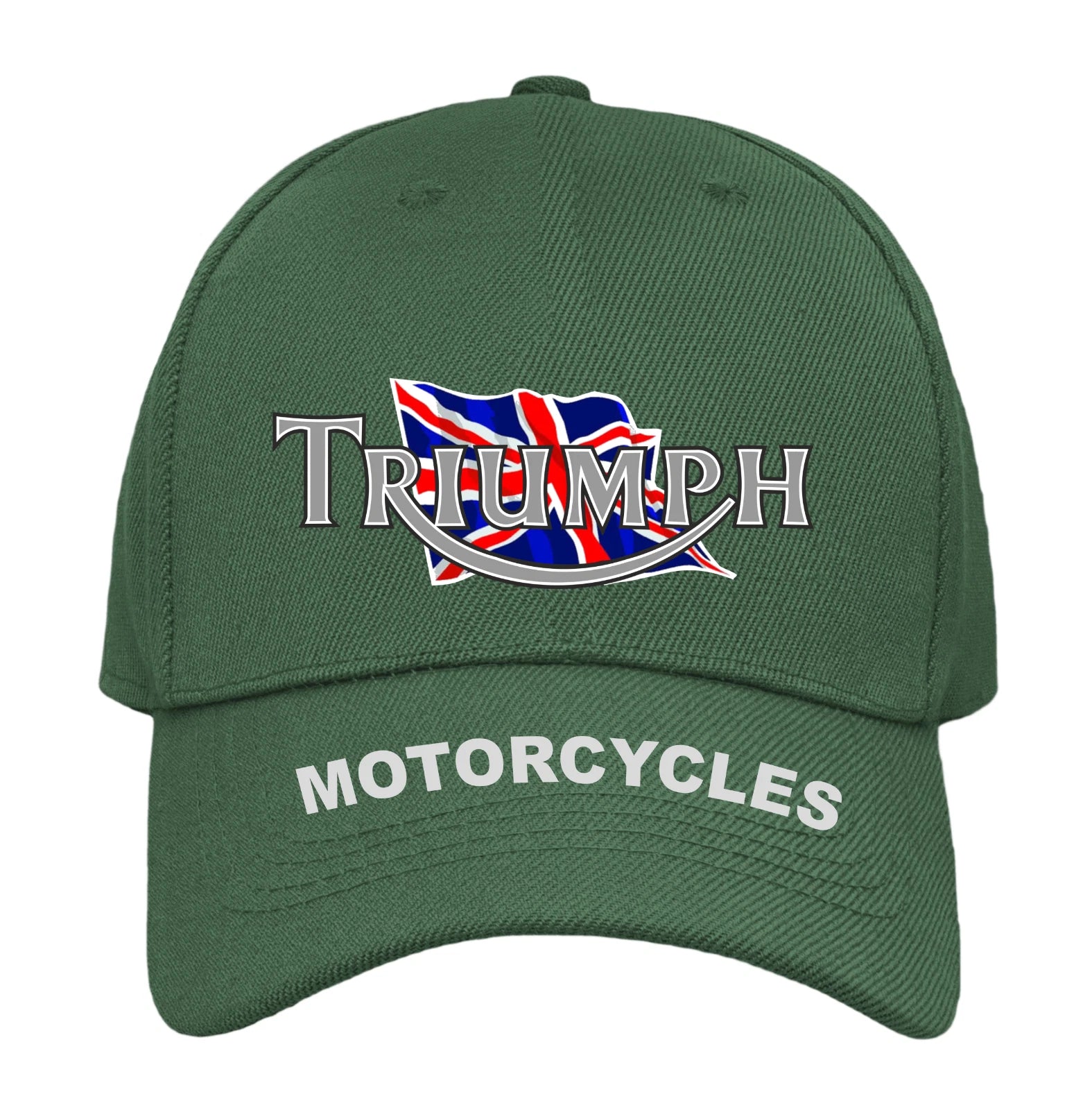 Custom Retro Classic English  Triumph Motorcycle Peak Logo Biker Baseball Cap