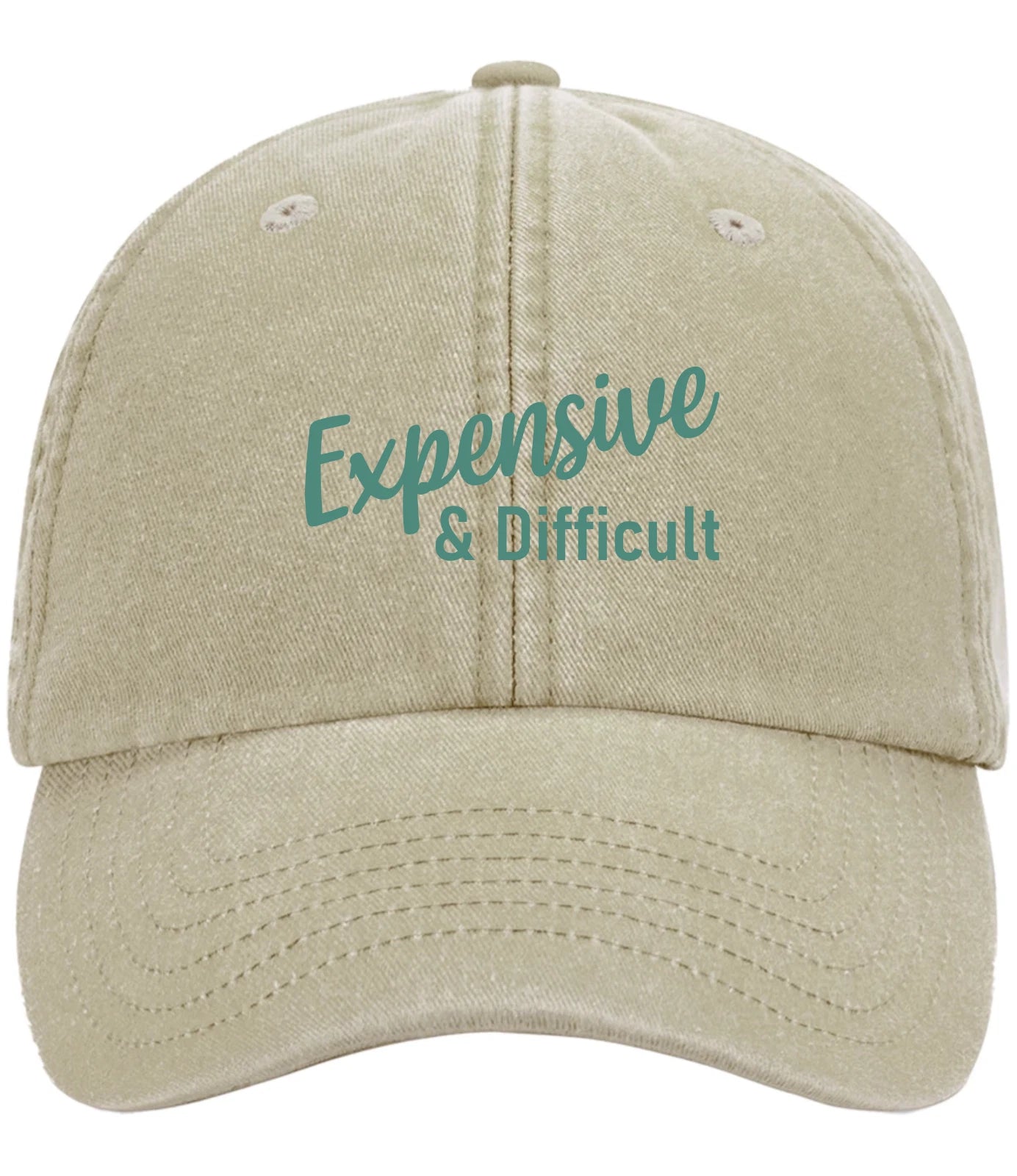 Ladies Humorous Expensive & Difficult Premium Vintage Low Profile Baseball Cap