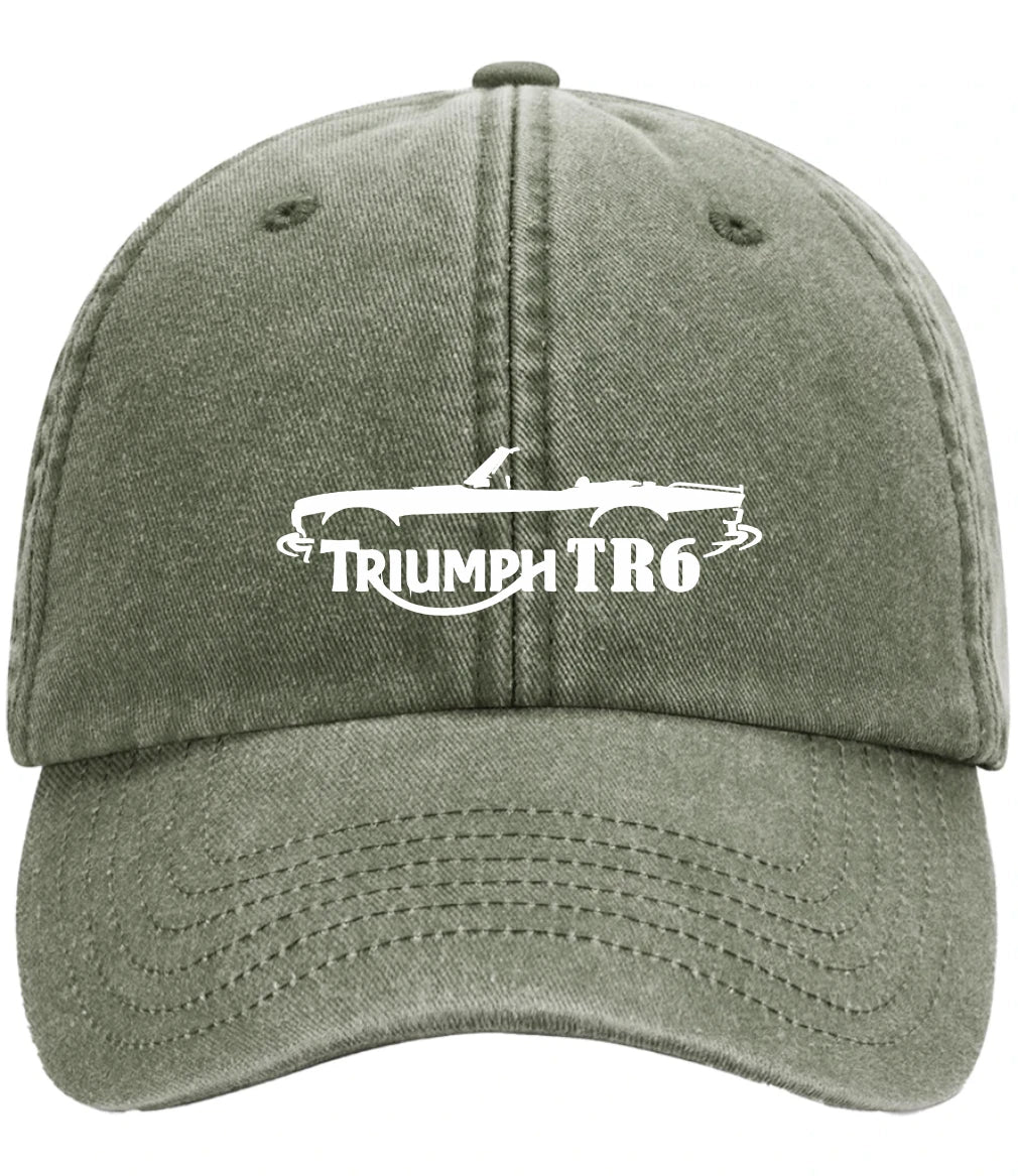 Retro Vintage Motoring Triumph TR6 Premium Vintage Low Profile Baseball Cap