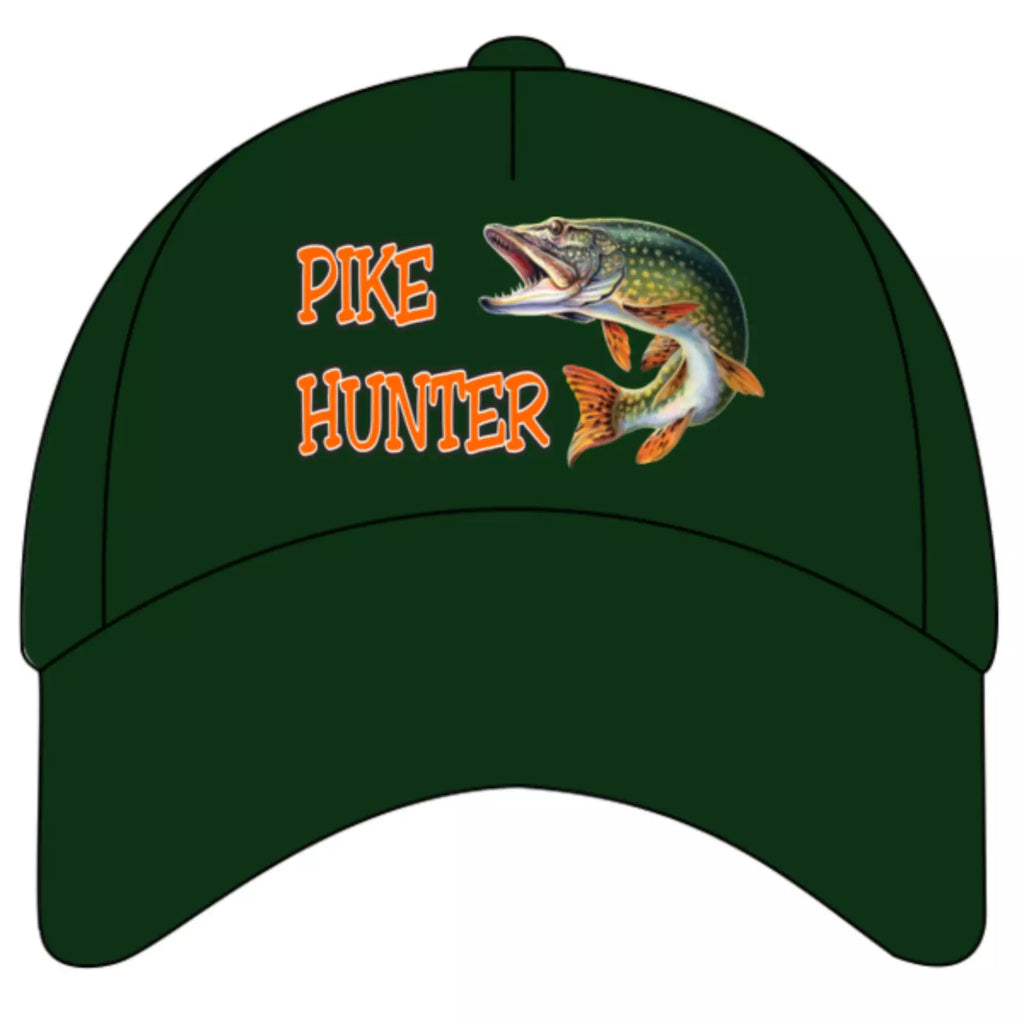 Angling Pike Hunter Fishing Image Premium Quality Colour Decorated Baseball Cap