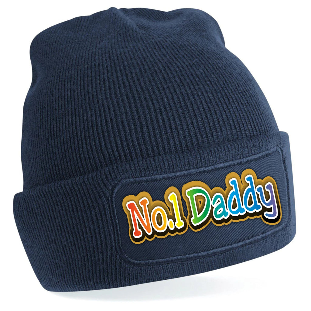 Number One  Daddy text original warm beanie knitted Premium Quality Beanie Gift