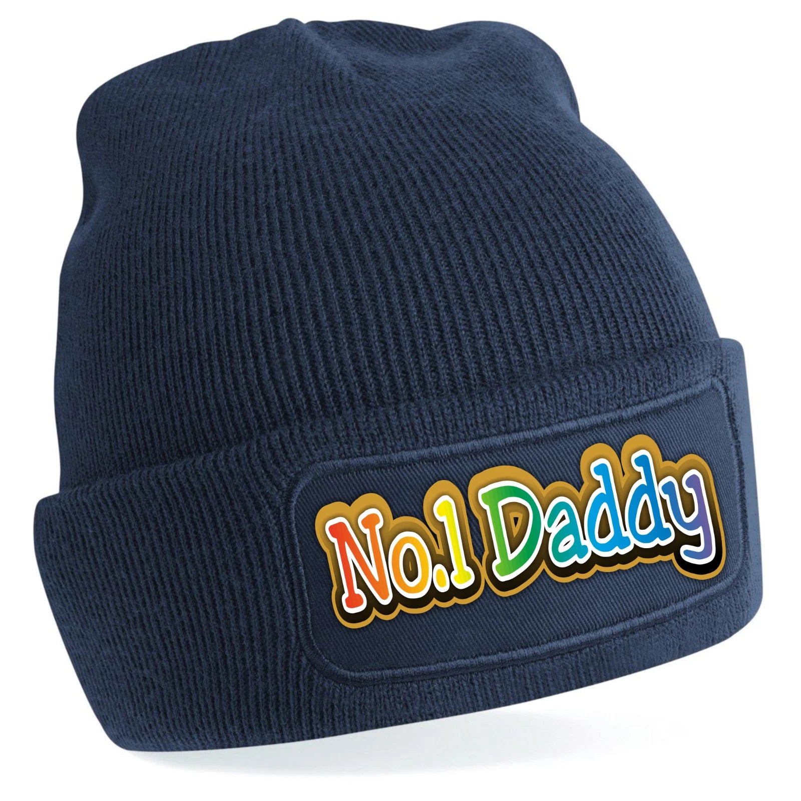 Number One  Daddy text original warm beanie knitted Premium Quality Beanie Gift