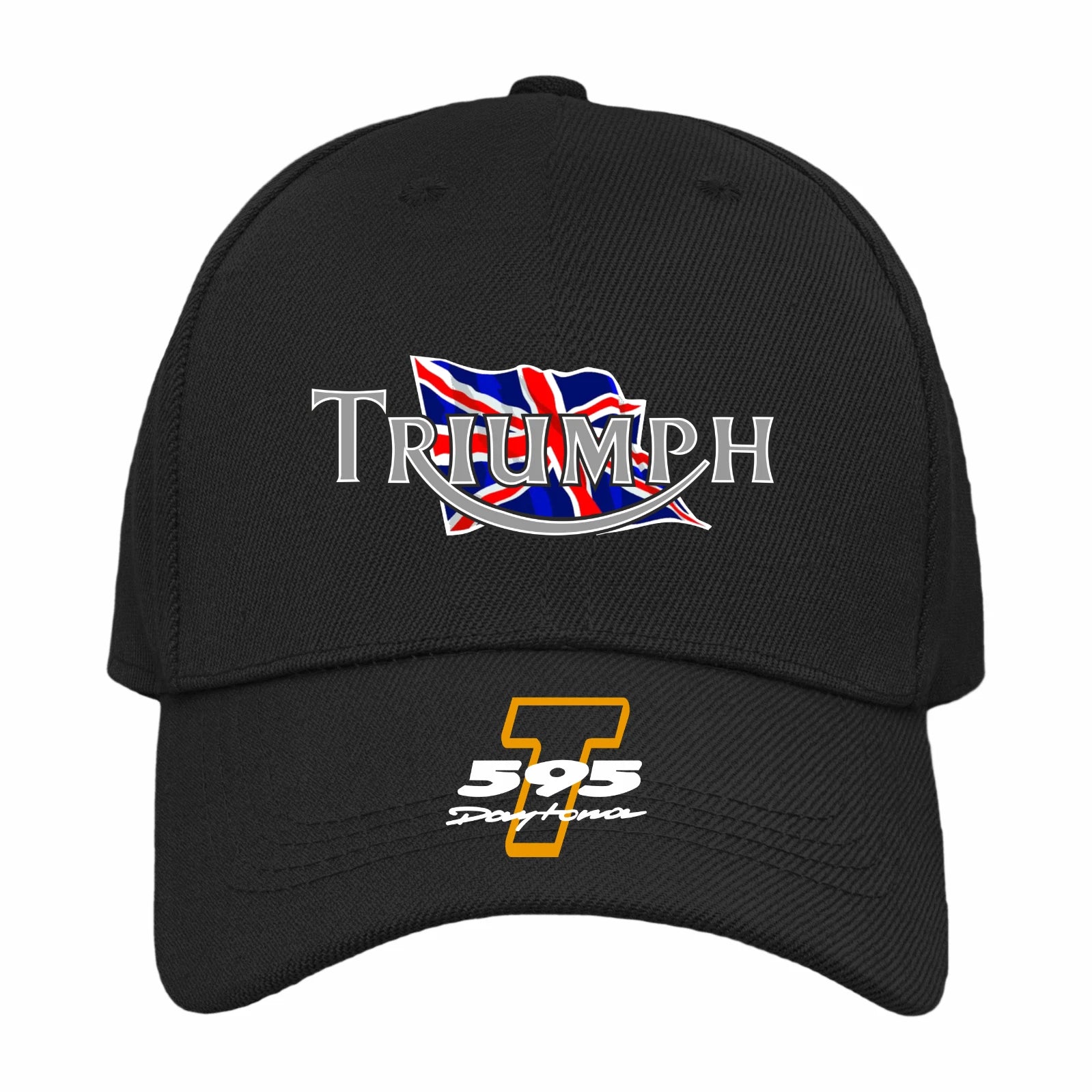 Retro Classic Triumph Daytona T 595 Motorcycle Peak Logo Biker Baseball Cap