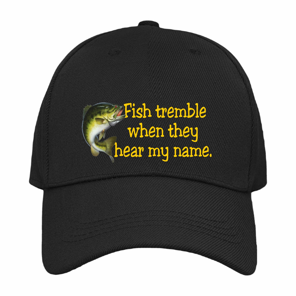 Humorous Funny Fishing Angling Unisex Fish Tremble  Premium Quality Baseball Cap