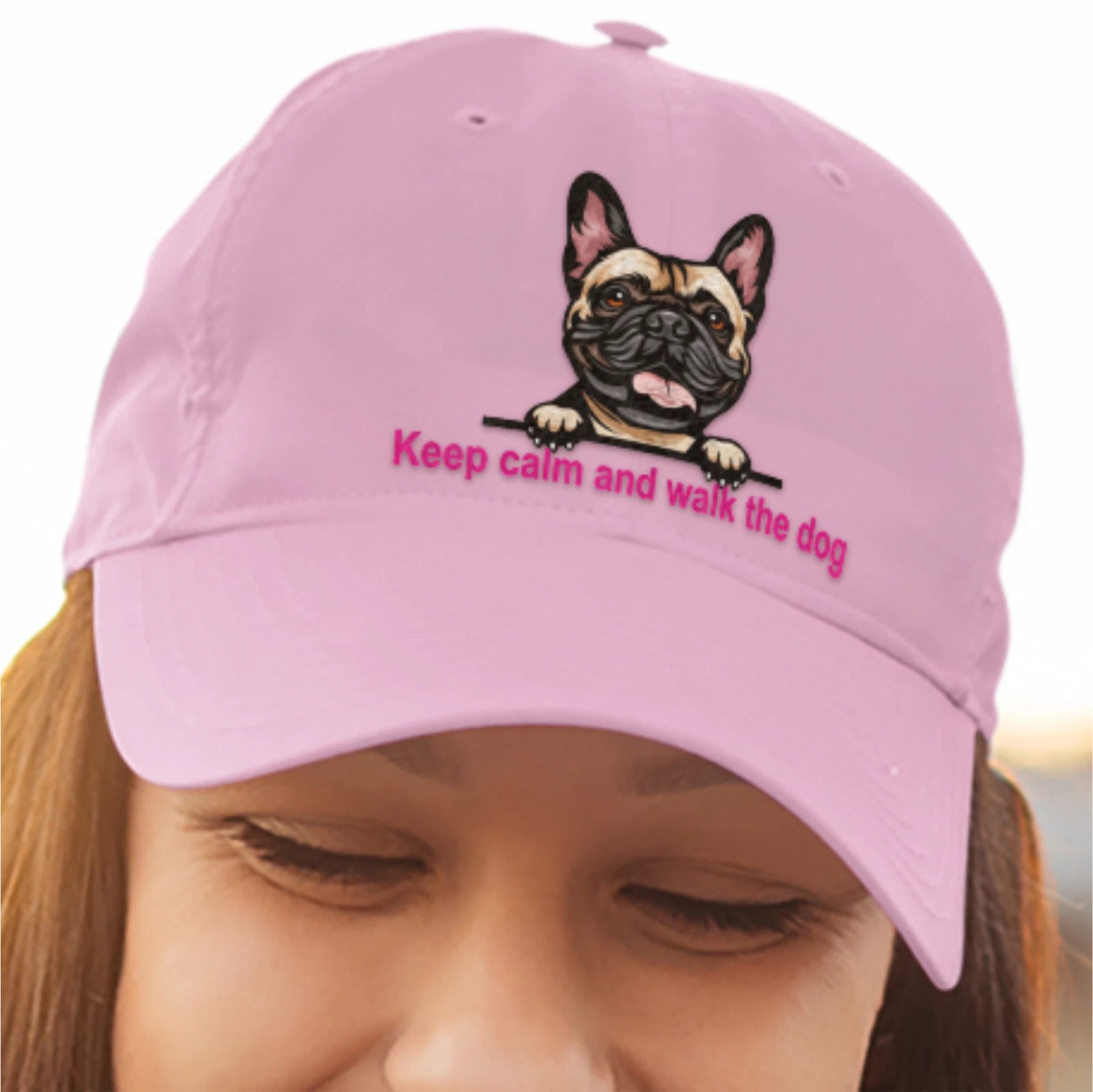 Custom Keep Calm Walk The Dog 100 Images to choose Personalised Baseball Cap