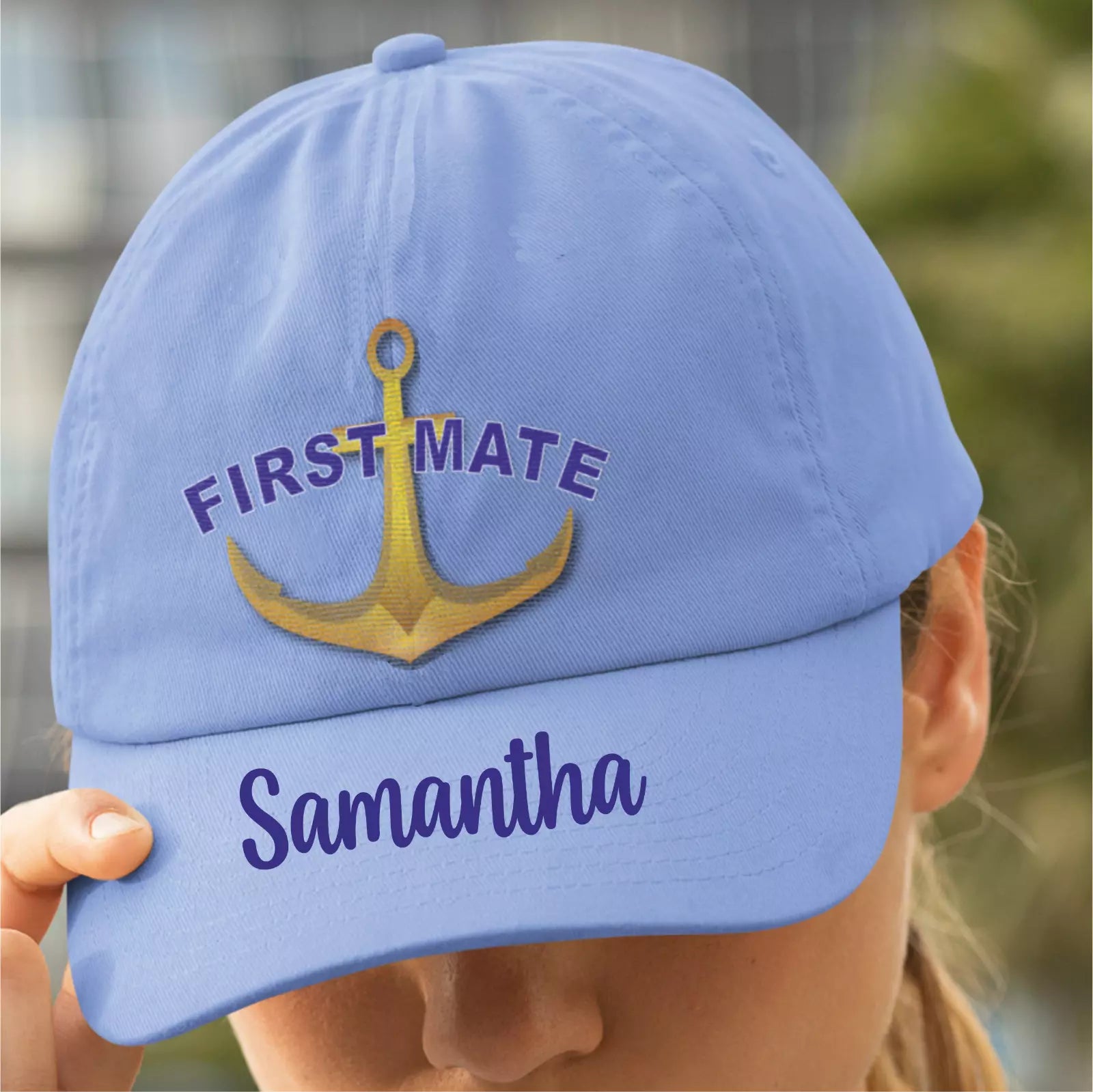 Personalised Nautical Boating Sailing Captain First Mate Crew Baseball Cap