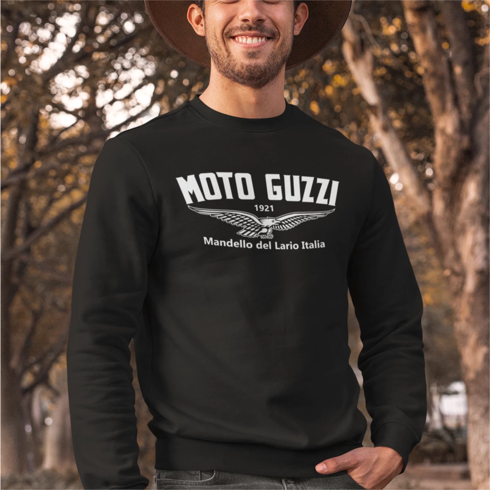 Retro Vintage Classic Moto Guzzi Motorcycle Biker Premium Quality Sweatshirt
