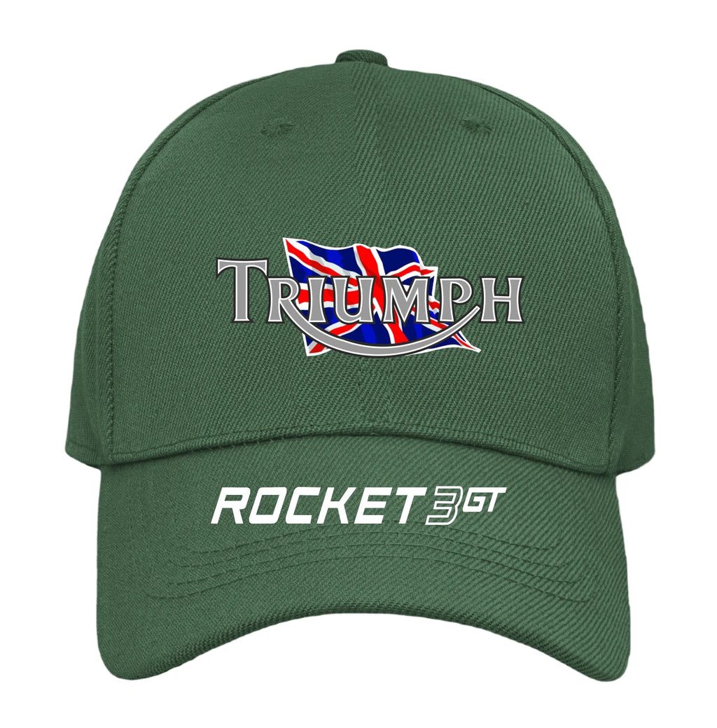 Retro Classic Vintage Triumph Rocket 3GT Motorcycle Peak Logo Biker Baseball Cap