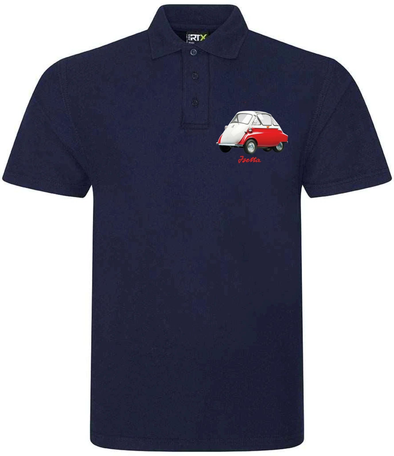 Customisable Retro Vintage Classic Isetta Bubble Car Premium Quality Poloshirt