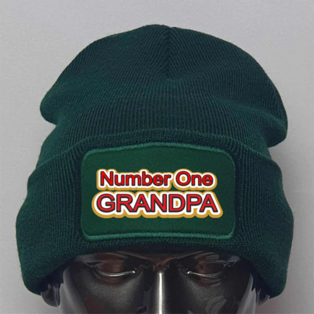 Signature Apparel - grandpa-art-text-original-warm-beanie-knitted-premium-quality-beanie-hat-gift