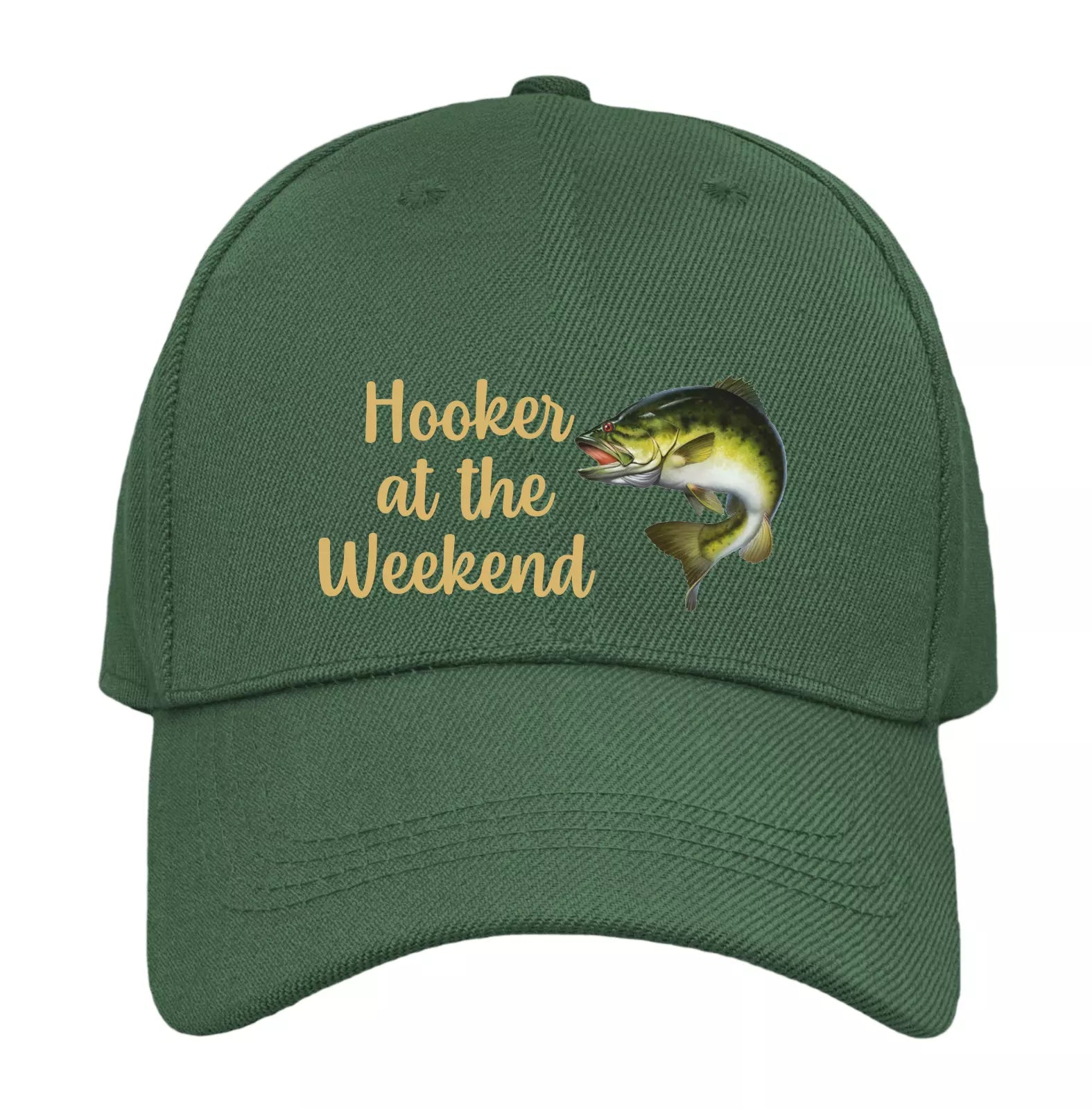 Humorous Funny Fishing Woman Hooker at the Weekend  Premium Quality Baseball Cap