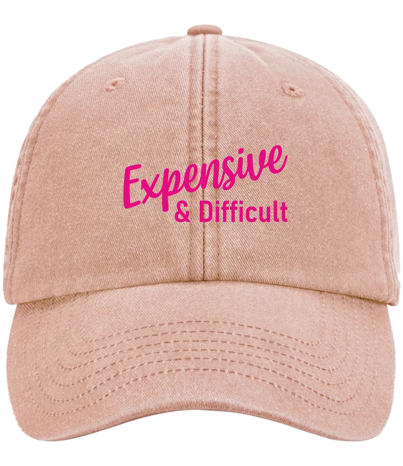 Ladies Humorous Expensive & Difficult Premium Vintage Low Profile Baseball Cap