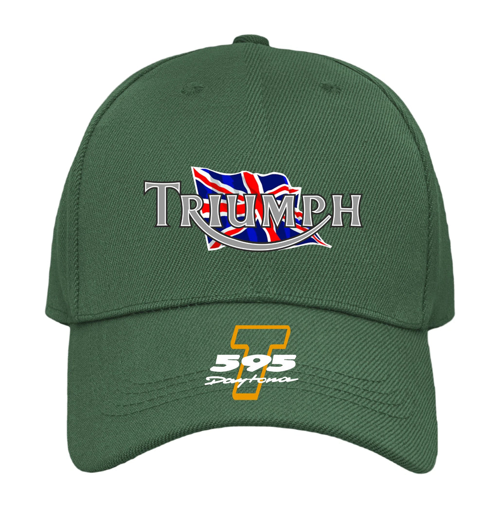 Retro Classic Triumph Daytona T 595 Motorcycle Peak Logo Biker Baseball Cap