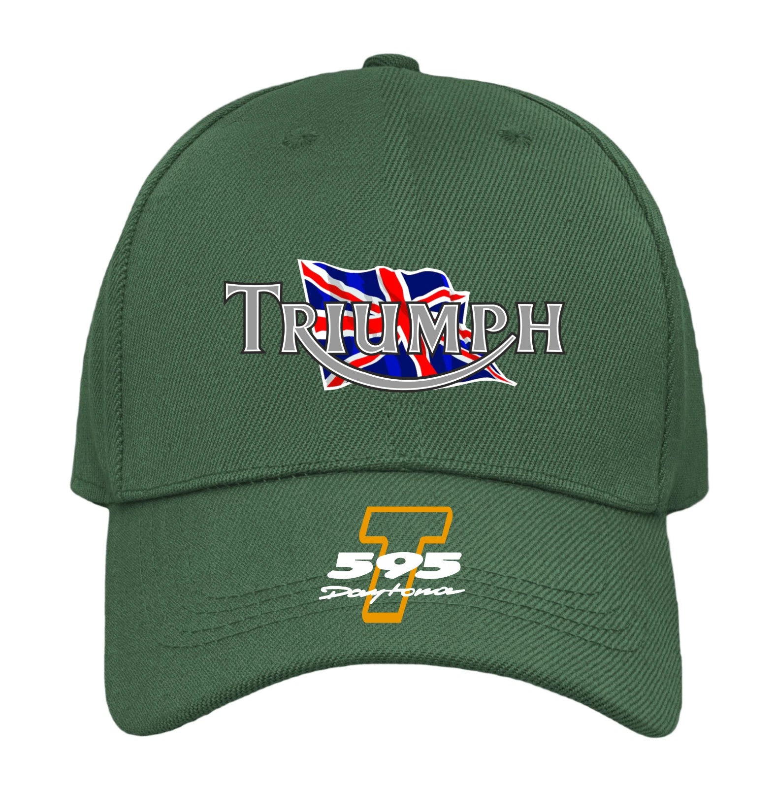Retro Classic Triumph Daytona T 595 Motorcycle Peak Logo Biker Baseball Cap
