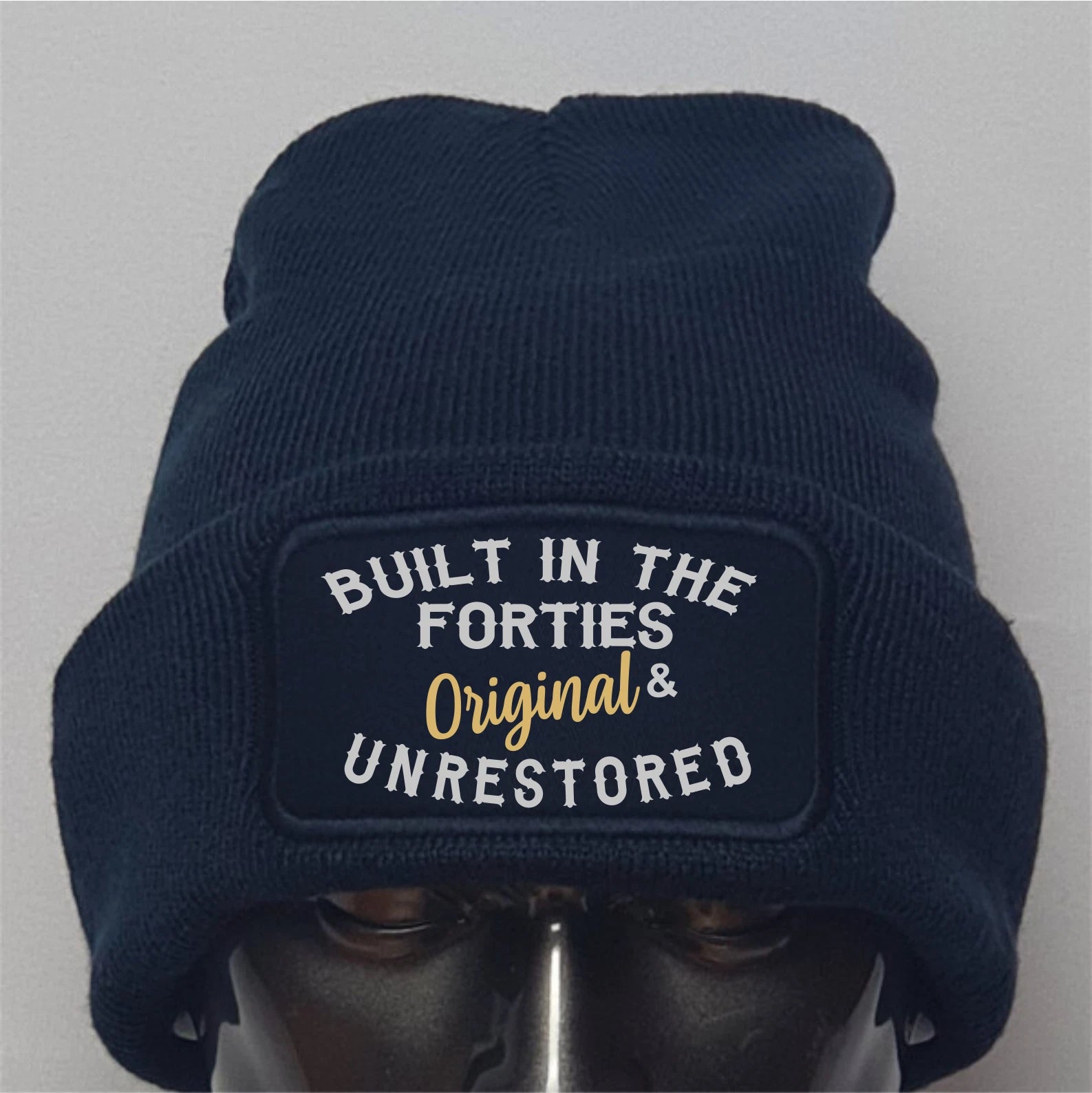 Humorous Born in the 40's to 90's +  Beechfield Quality Warm Winter Beanie Hat