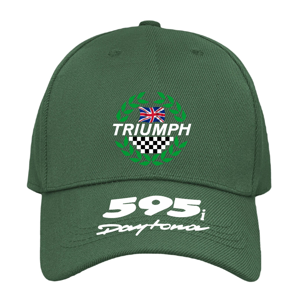 Retro Classic Triumph Daytona 595i Motorcycle Peak Logo Biker Baseball Cap