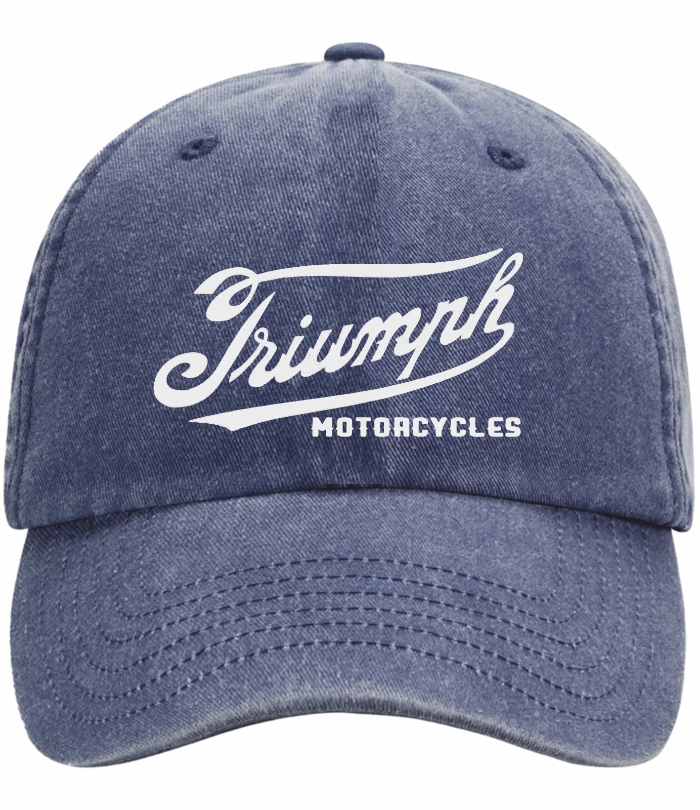 Retro Classic Triumph Motorcycle Logo Relaxed 5 Panel Vintage Baseball Cap