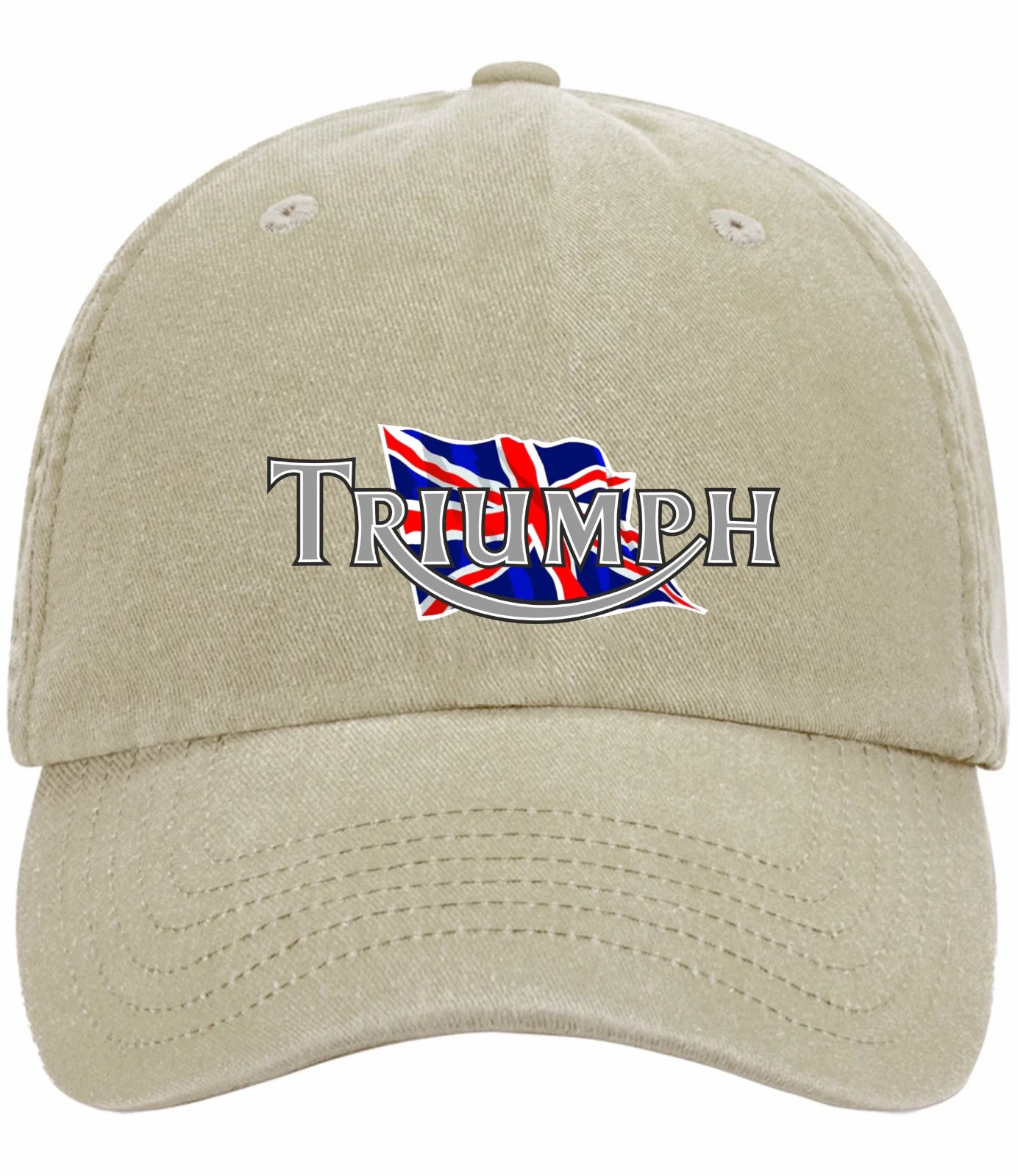 Retro Classic Triumph Motorcycle Logo Relaxed 5 Panel Vintage Baseball Cap