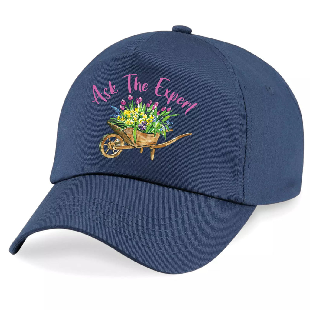 Gardening Gardener Ask The Expert Baseball Cap Wheelbarrow & Flowers decoration