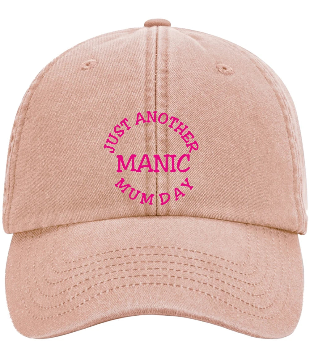 Custom Manic Mum Mothers Day Gift Premium Vintage Low Profile Baseball Cap